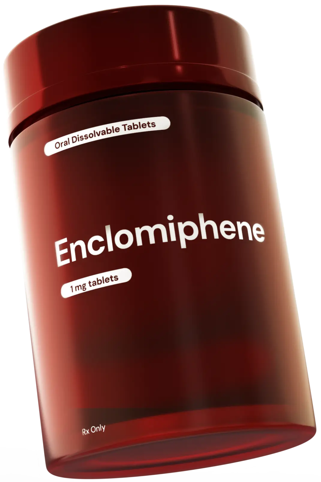 Red Enclomiphene bottle